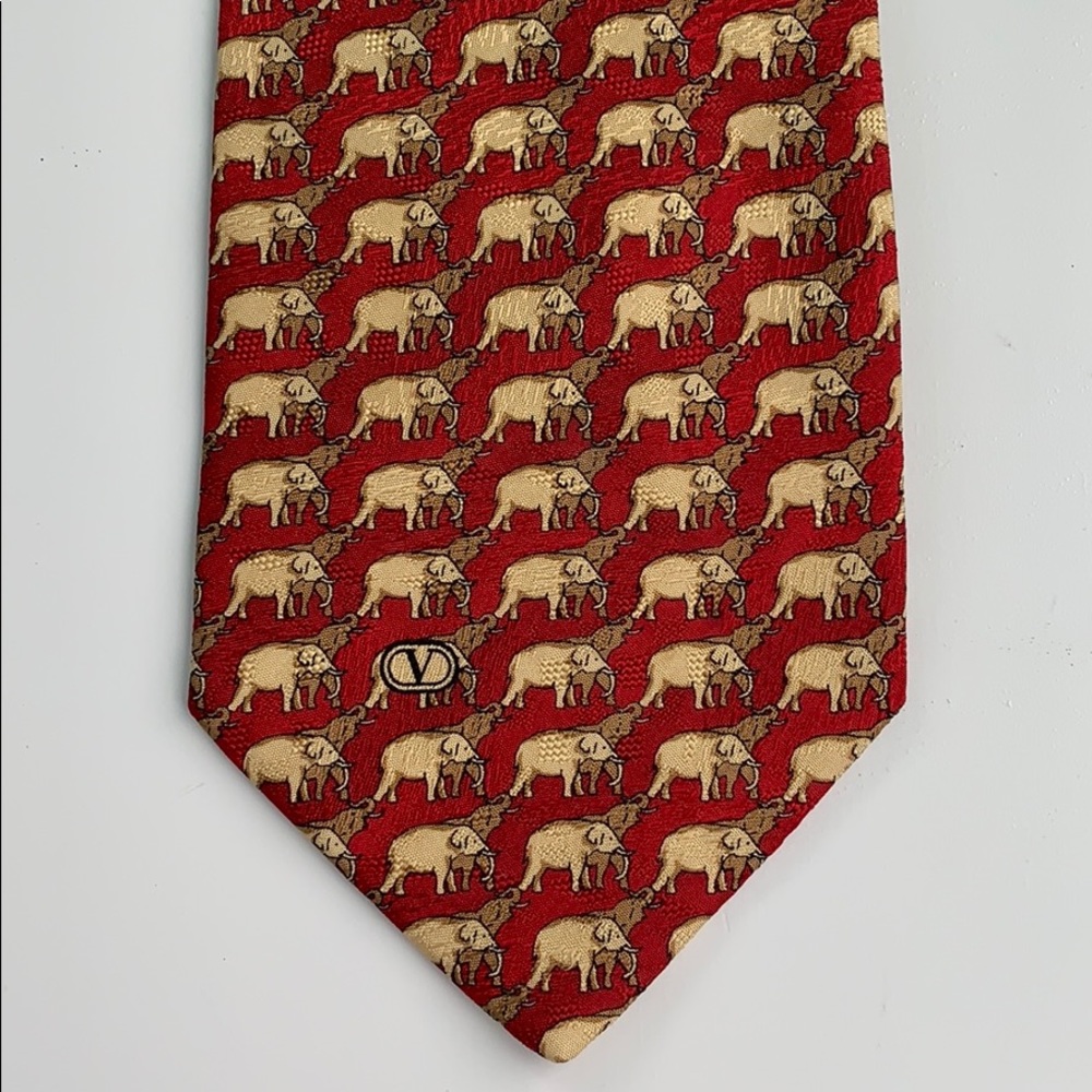 Red Valentino Elephant Necktie